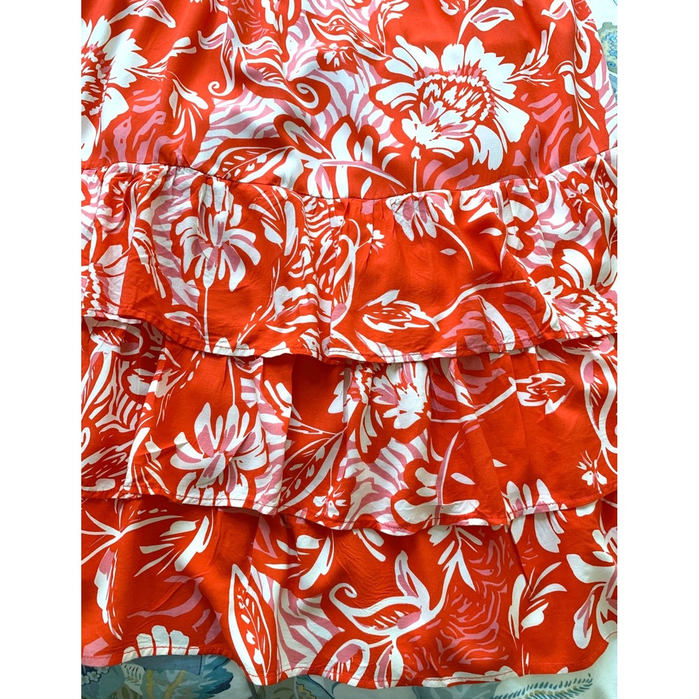 Abel the Label Anthropologie Charlotte Floral Maxi Dress S Strapless Tiered Boho - Picture 14 of 16